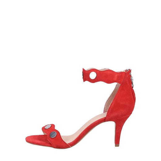 Skórzane sandały w kolorze czerwonym