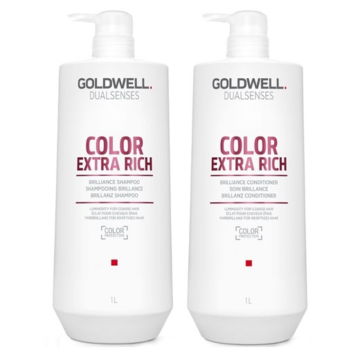 Goldwell DualSenses Color Extra Rich | Zestaw do włosów farbowanych: szampon 1000ml + odżywka 1000ml
