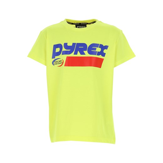 Pyrex Koszulka Dziecięca dla Chłopców Na Wyprzedaży, fluorescencyjny żółty, Bawełna, 2019, L S