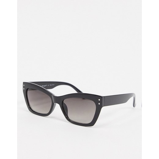 AJ Morgan – Czarne prostokątne okulary przeciwsłoneczne z cienkimi oprawkami-Czarny AJ Morgan  No Size Asos Poland