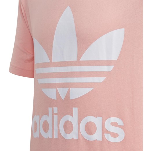 T-shirt chłopięce Adidas różowy z krótkimi rękawami w nadruki 