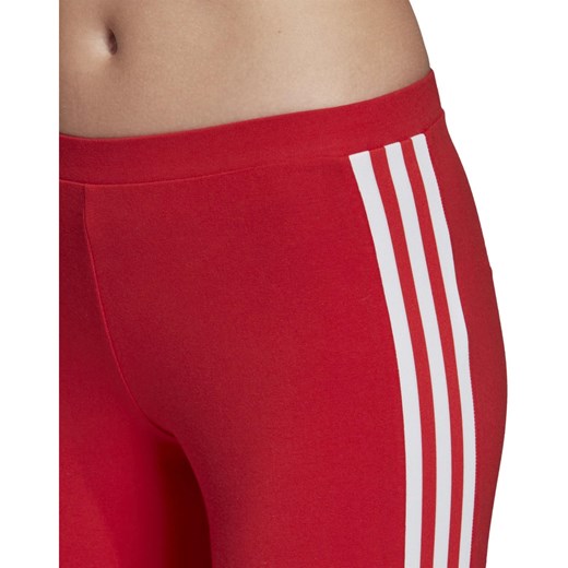 Adidas spodnie damskie czerwone w paski sportowe 