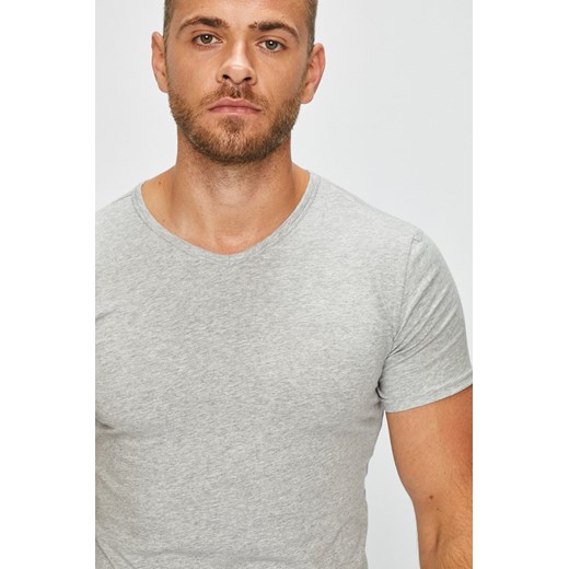T-shirt męski biały Tommy Hilfiger bez wzorów z krótkim rękawem z elastanu 