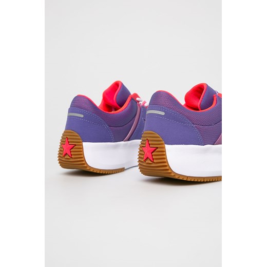 Buty sportowe damskie Converse fioletowe na platformie sznurowane bez wzorów 