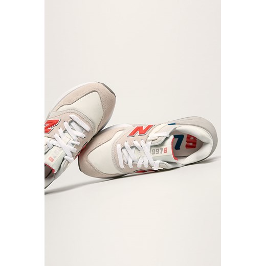 Buty sportowe damskie New Balance w stylu casual sznurowane skórzane 