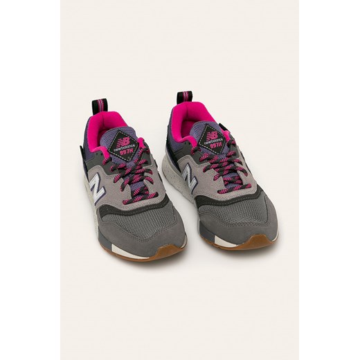 Buty sportowe damskie New Balance casualowe sznurowane z zamszu gładkie 