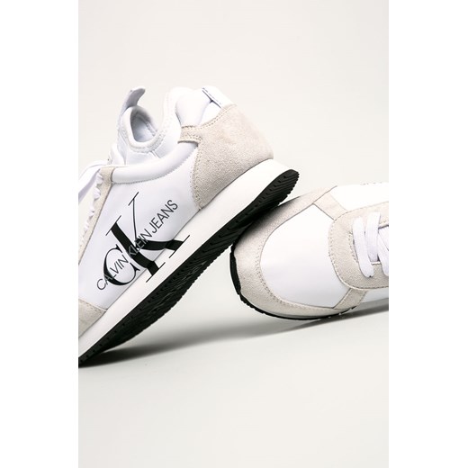 Buty sportowe męskie Calvin Klein białe zamszowe 