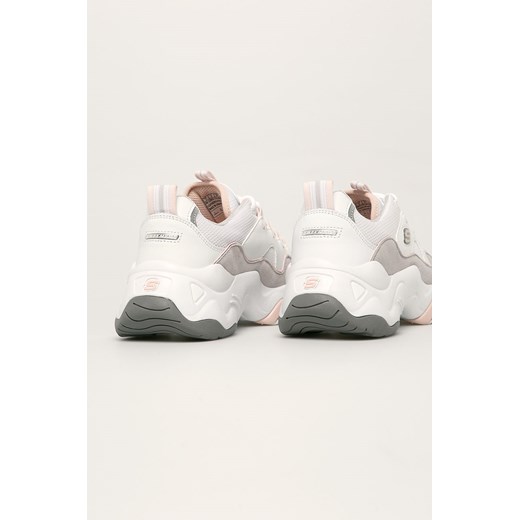 Sneakersy damskie Skechers sportowe wiązane ze skóry ekologicznej na platformie 