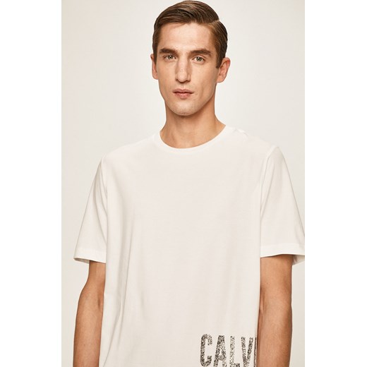 T-shirt męski Calvin Klein casual z napisami 