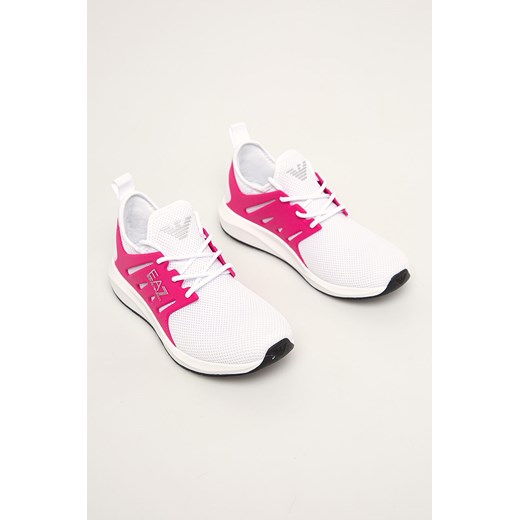 Buty sportowe damskie Emporio Armani sznurowane płaskie bez wzorów 