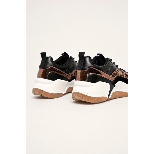 Buty sportowe damskie Bullboxer sneakersy sznurowane na platformie w zwierzęcy wzór