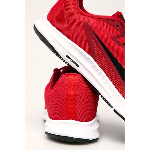 Czerwone buty sportowe męskie Nike downshifter sznurowane 