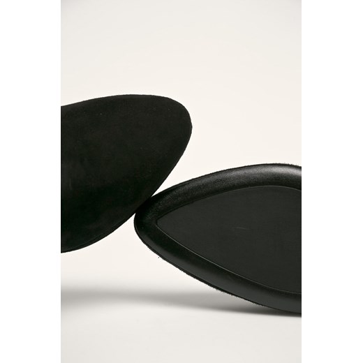 Caprice botki czarne skórzane na obcasie eleganckie 