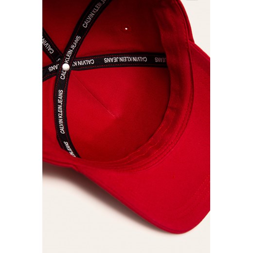 Czapka z daszkiem męska czerwona Calvin Klein z haftem 