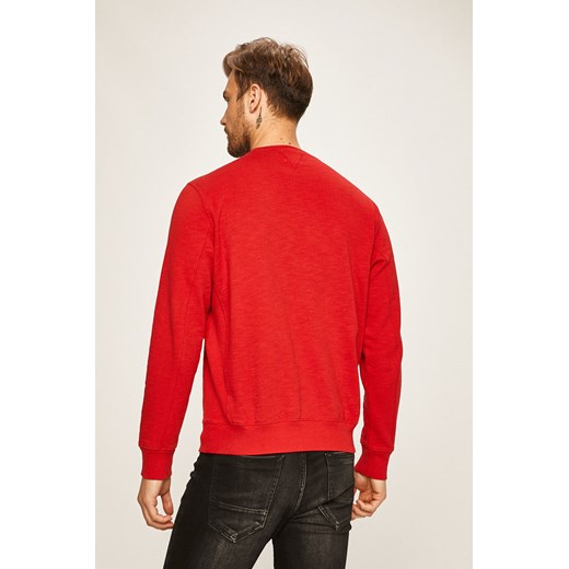Pepe Jeans bluza męska czerwona jesienna młodzieżowa z napisem 