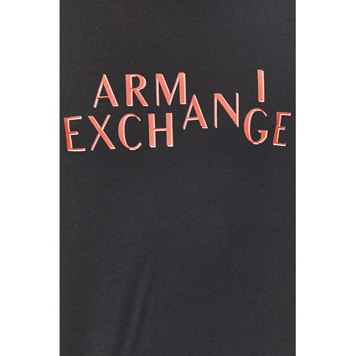 T-shirt męski Armani Exchange z krótkim rękawem młodzieżowy granatowy z napisem 