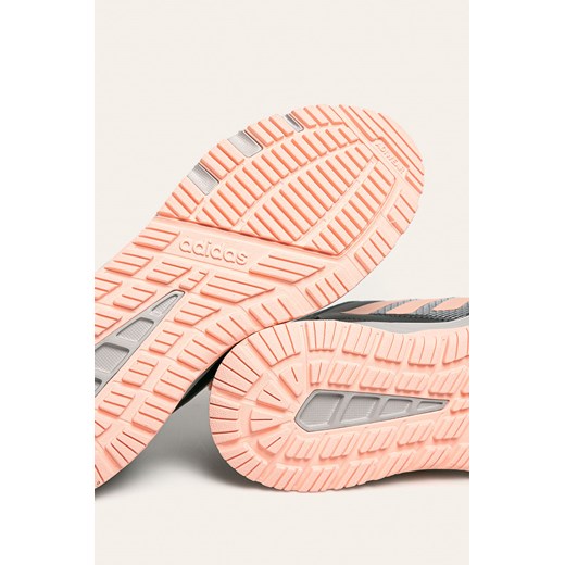 Adidas buty sportowe damskie sznurowane szare ze skóry ekologicznej 