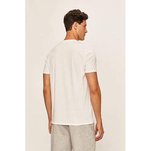 Lacoste t-shirt męski biały bez wzorów 