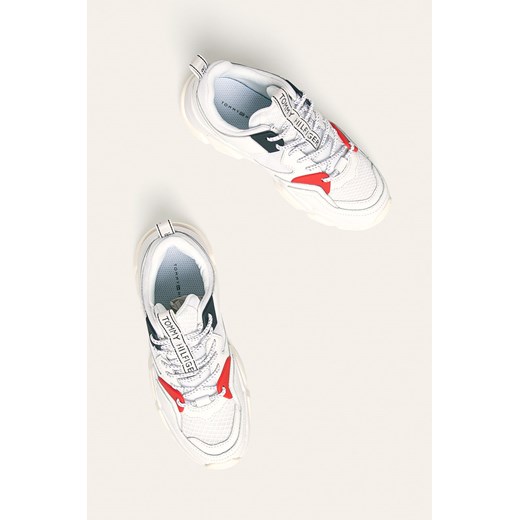 Buty sportowe damskie Tommy Hilfiger skórzane białe wiązane 