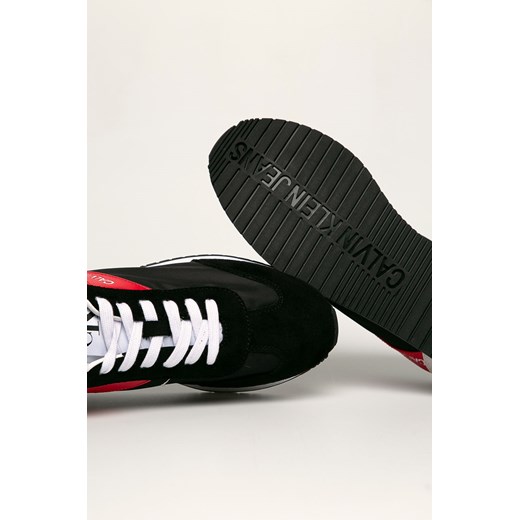 Buty sportowe męskie Calvin Klein wiosenne czarne wiązane z zamszu 