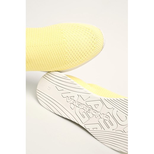 Żółte buty sportowe damskie Vagabond bez zapięcia wiosenne skórzane na platformie 