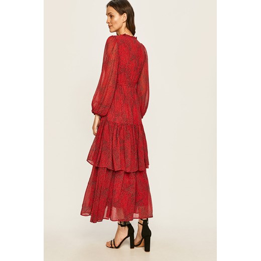 Sukienka Vero Moda czerwona na wiosnę z dekoltem v 