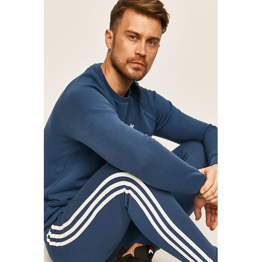 Bluza męska Adidas Originals niebieska gładka na wiosnę 