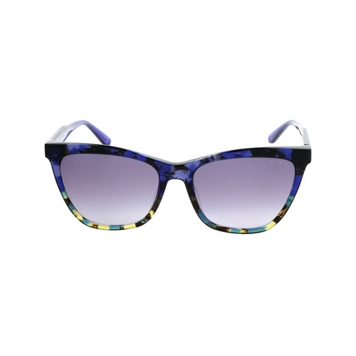 Damskie okulary przeciwsłoneczne w kolorze niebieskim ze wzorem Guess  56 Limango Polska okazja 