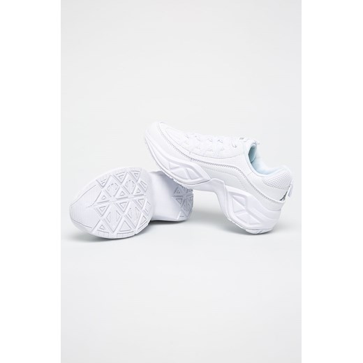 Buty sportowe damskie Kappa na platformie bez wzorów białe wiązane 