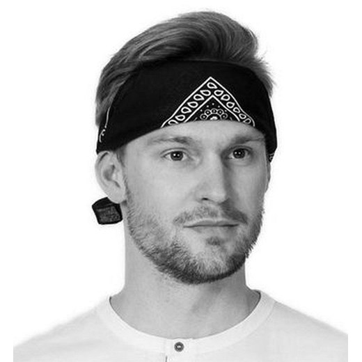 Czarna Bandana, Bandamka Męska -Pako Jeans- 100% Bawełna, Wzór Paisley BDMKPJNSczarna  Pako Jeans  JegoSzafa.pl