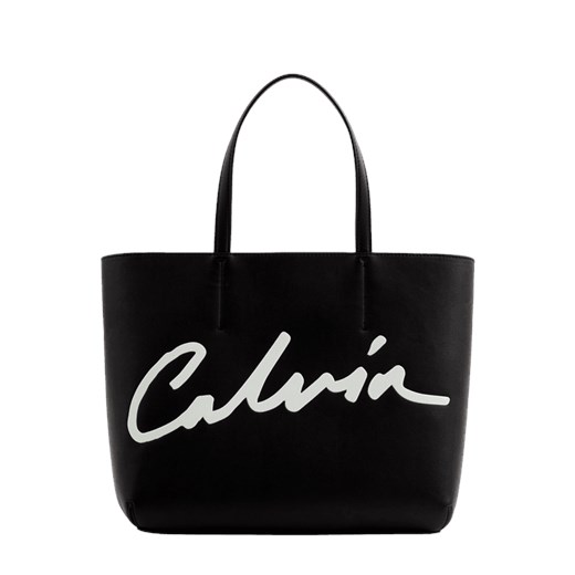 Torba shopper z imitacji skóry z nadrukiem z logo Calvin Klein  One Size Peek&Cloppenburg 