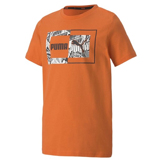 T-shirt chłopięce Puma pomarańczowa 