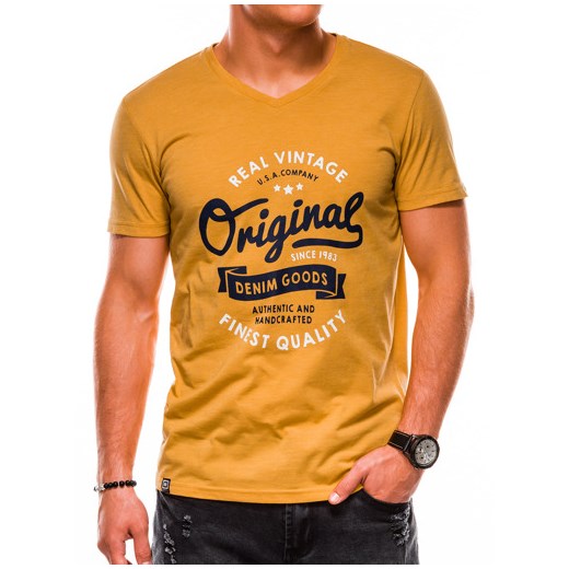 T-shirt męski Ombre pomarańczowa z krótkim rękawem młodzieżowy 