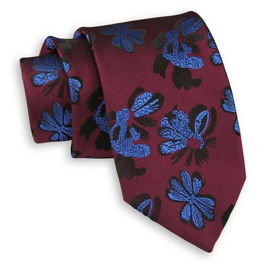 Chattier krawat czerwony w kwiaty 