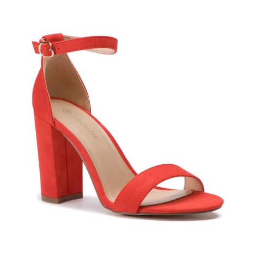Sandały damskie DeeZee czerwone eleganckie na lato 