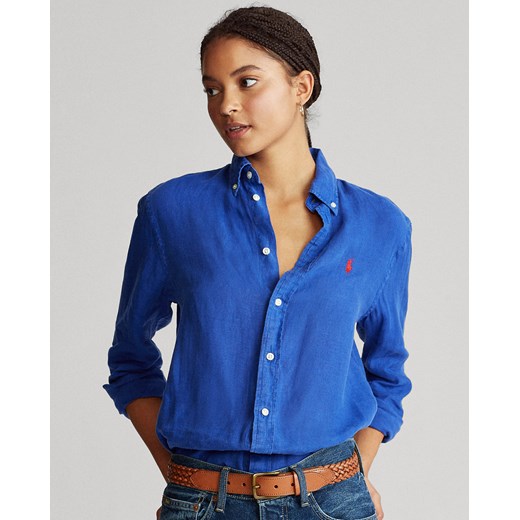 Koszula damska niebieska Ralph Lauren z długim rękawem 