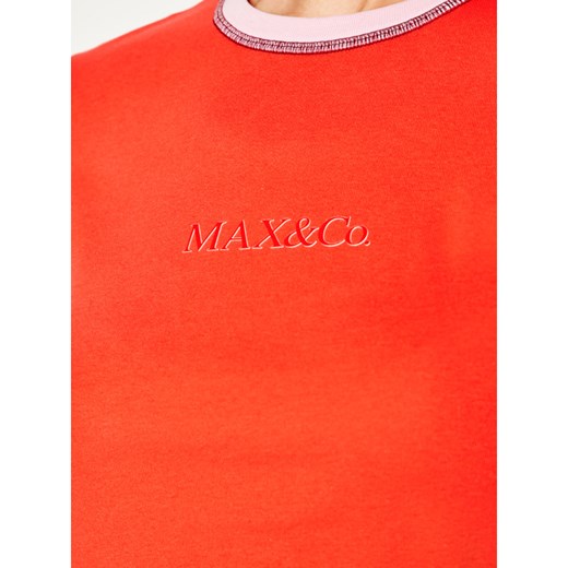 Max & Co. bluzka damska czerwona z okrągłym dekoltem 