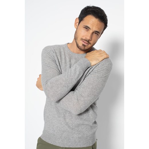 Kaszmirowy sweter w kolorze jasnoszarym
