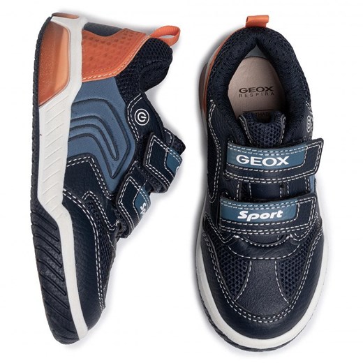 Geox buty sportowe dziecięce bez wzorów wielokolorowe na rzepy na wiosnę ze skóry 