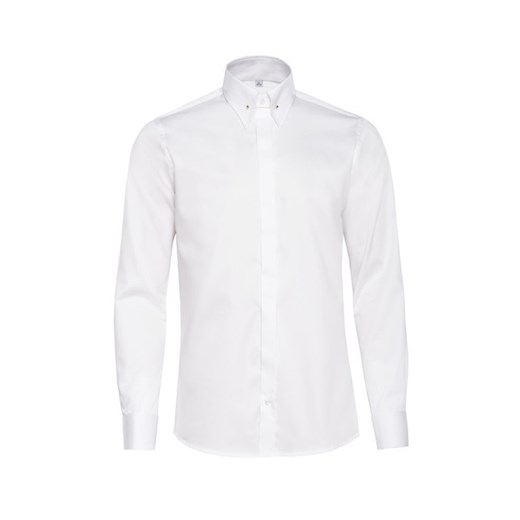 Koszula męska Veva biała elegancka gładka z bawełny 