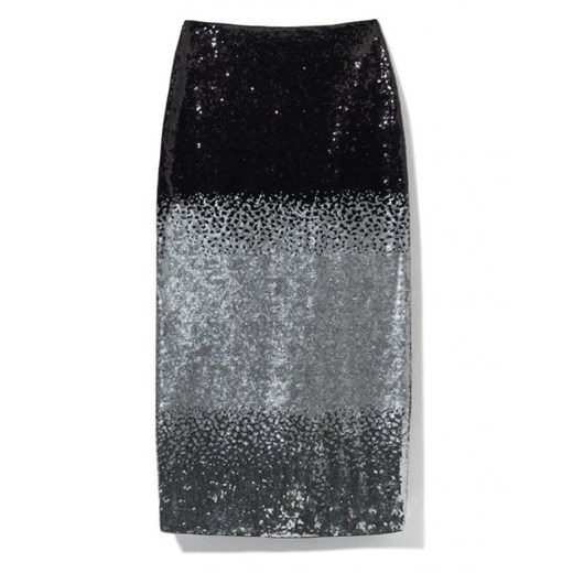 Spódnica Bohoboco w stylu glamour srebrna midi 