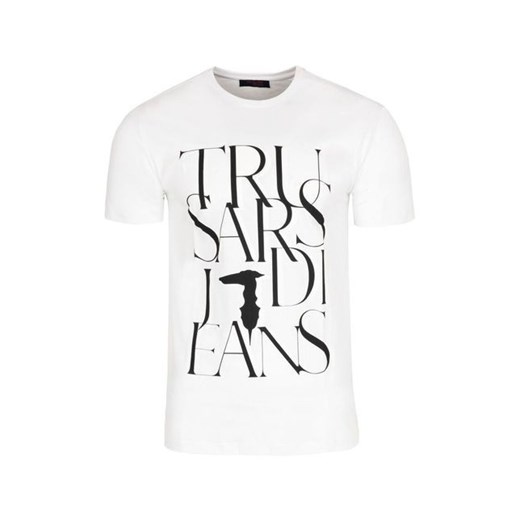 T-shirt męski Trussardi Jeans w stylu młodzieżowym z napisami z krótkimi rękawami 