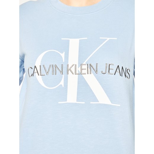 Bluza damska Calvin Klein niebieska krótka 