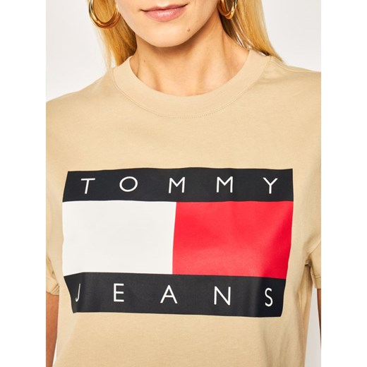 Bluzka damska Tommy Jeans na wiosnę z okrągłym dekoltem 