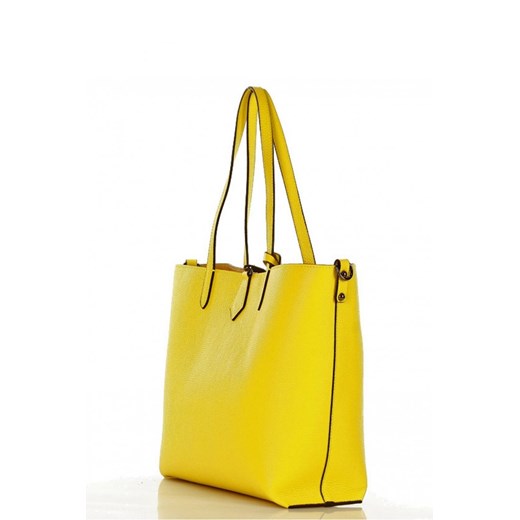 Torebka shopper XXL glamour tropikalny Marco Mazzini 394F Yellow