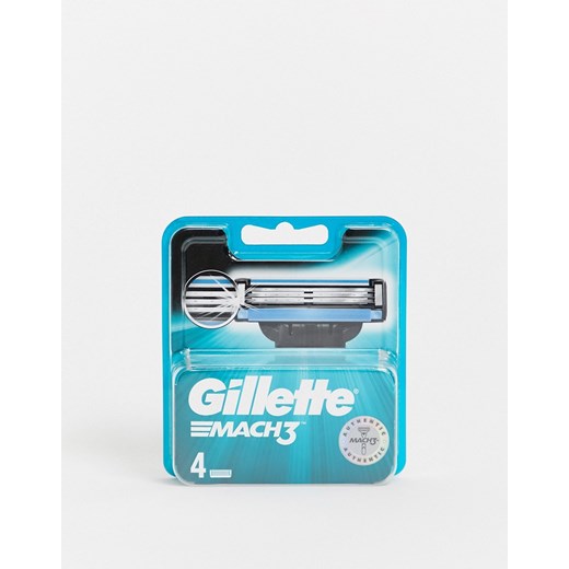 Gillette Mach – Zestaw 4 wkładów do maszynki do golenia z 3 ostrzami-Bezbarwny