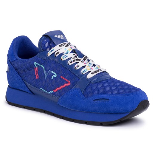 Sneakersy EMPORIO ARMANI - X3X058 XM264 R733  Bluette/Bluette/Blue