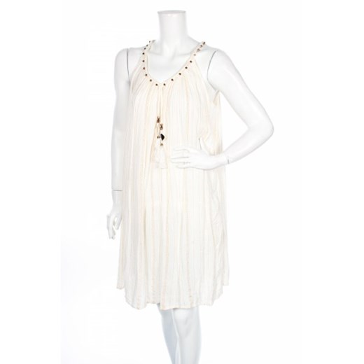 Derby sukienka mini na spacer biała 