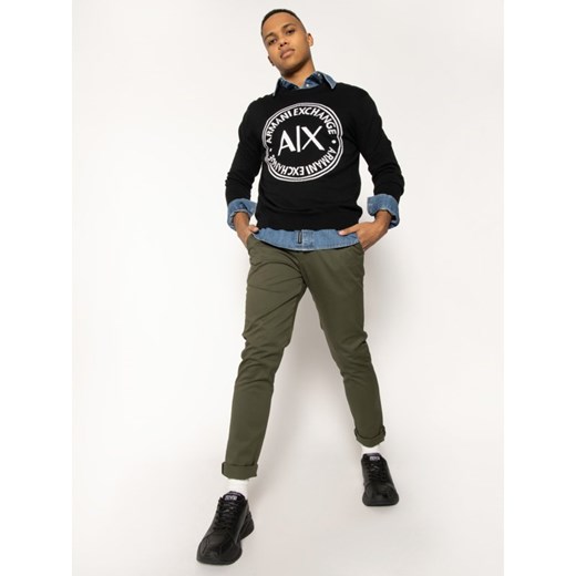 Armani Exchange sweter męski czarny 