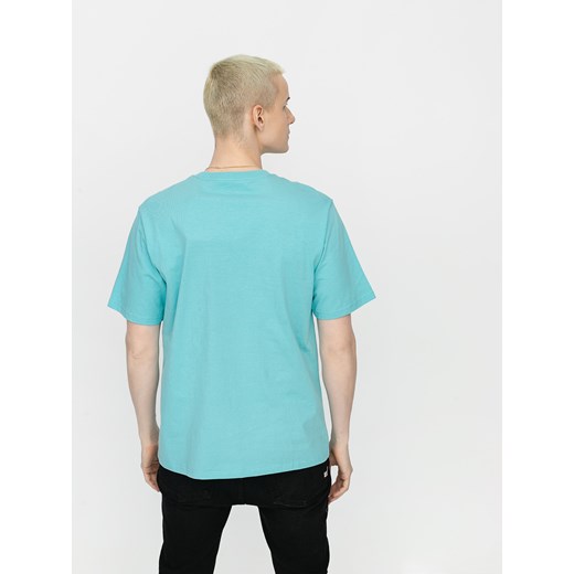 T-shirt męski Carhartt Wip bez wzorów niebieski 